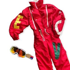 Vintage 80s / 90s Enrico Coveri Posh Full Ski Suit